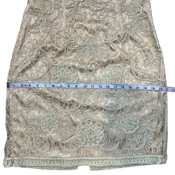 Sue Wong Nocturne Cream Embroidered Lace Cocktail Dress| Size 12 - Picture 16 of 16